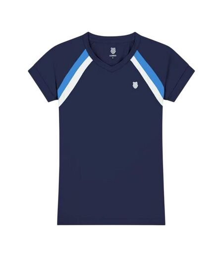 T-shirt Motif/style Central Femme Bleu Marine K-Swiss