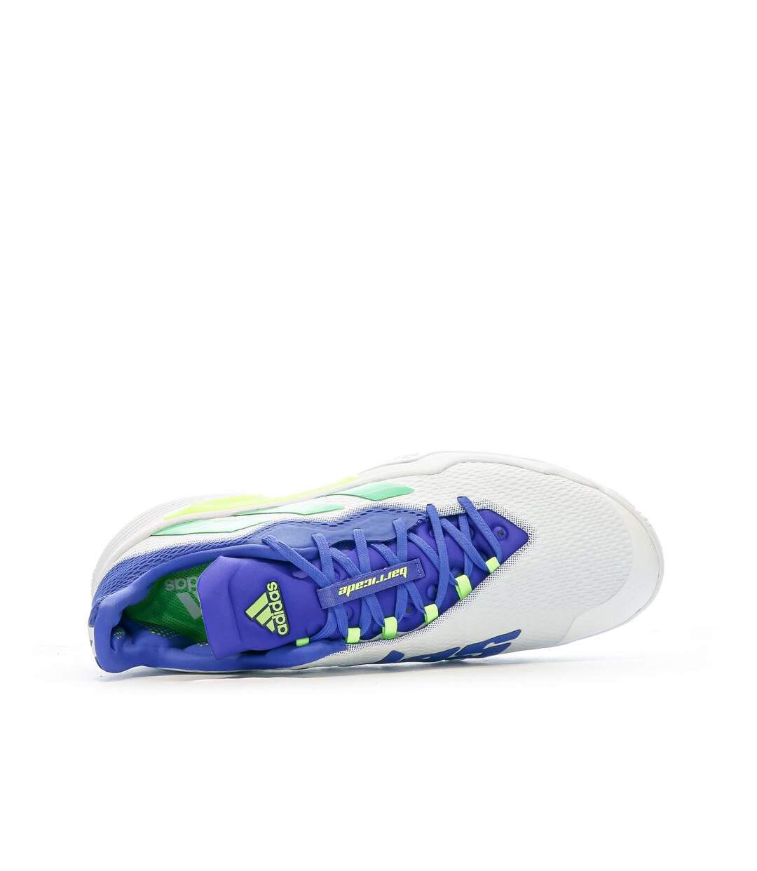 Chaussures de tennis blanc/bleu homme adidas barricade-4