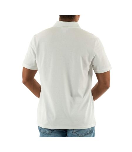 Polo blanc homme calvin klein jeans ss monogram pique