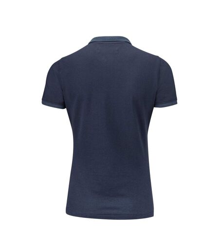 Womens/ladies Pinedale Piqué Polo Shirt Navy James Harvest