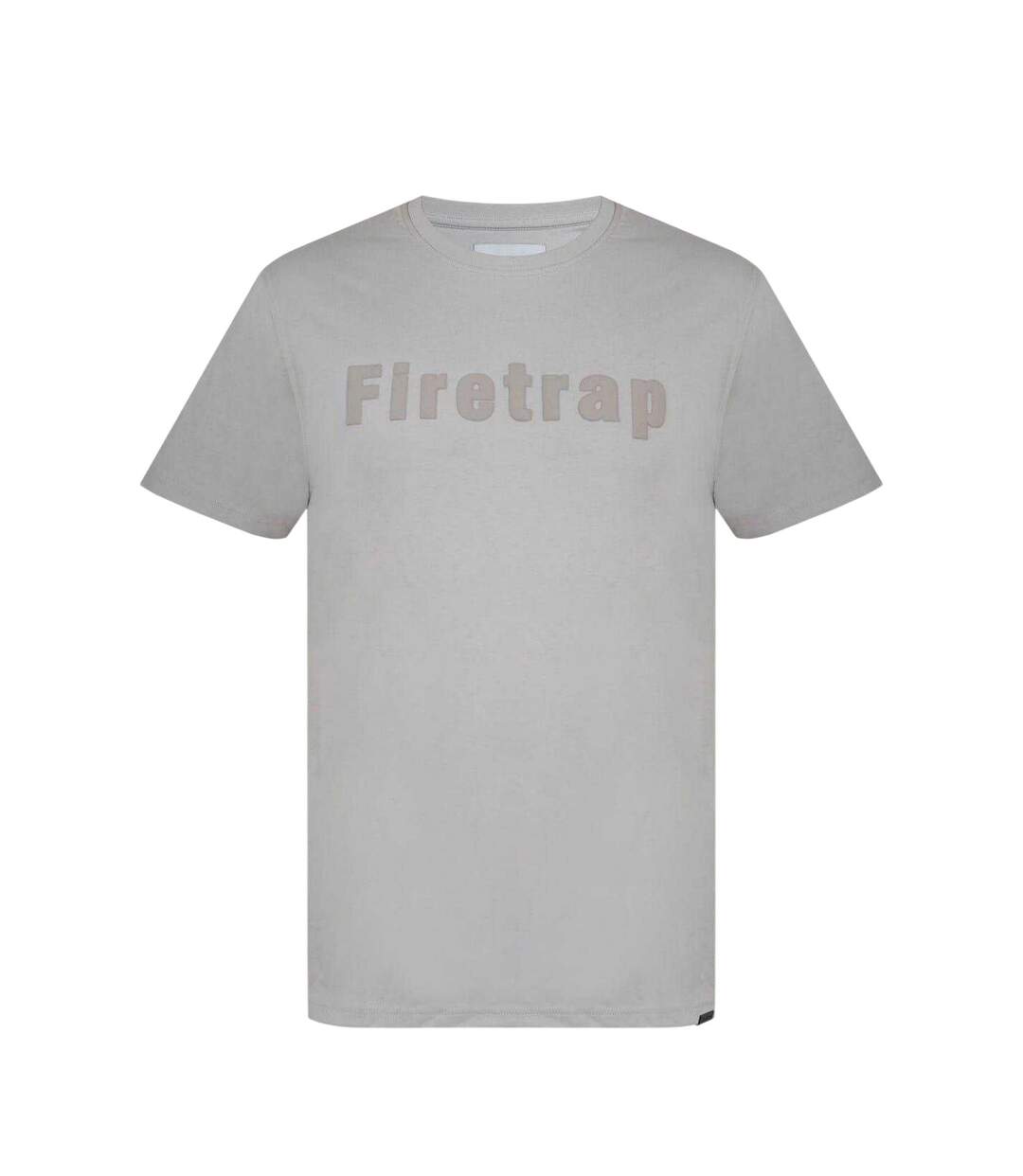 Mens Logo Cotton T-shirt White Stone Firetrap-1