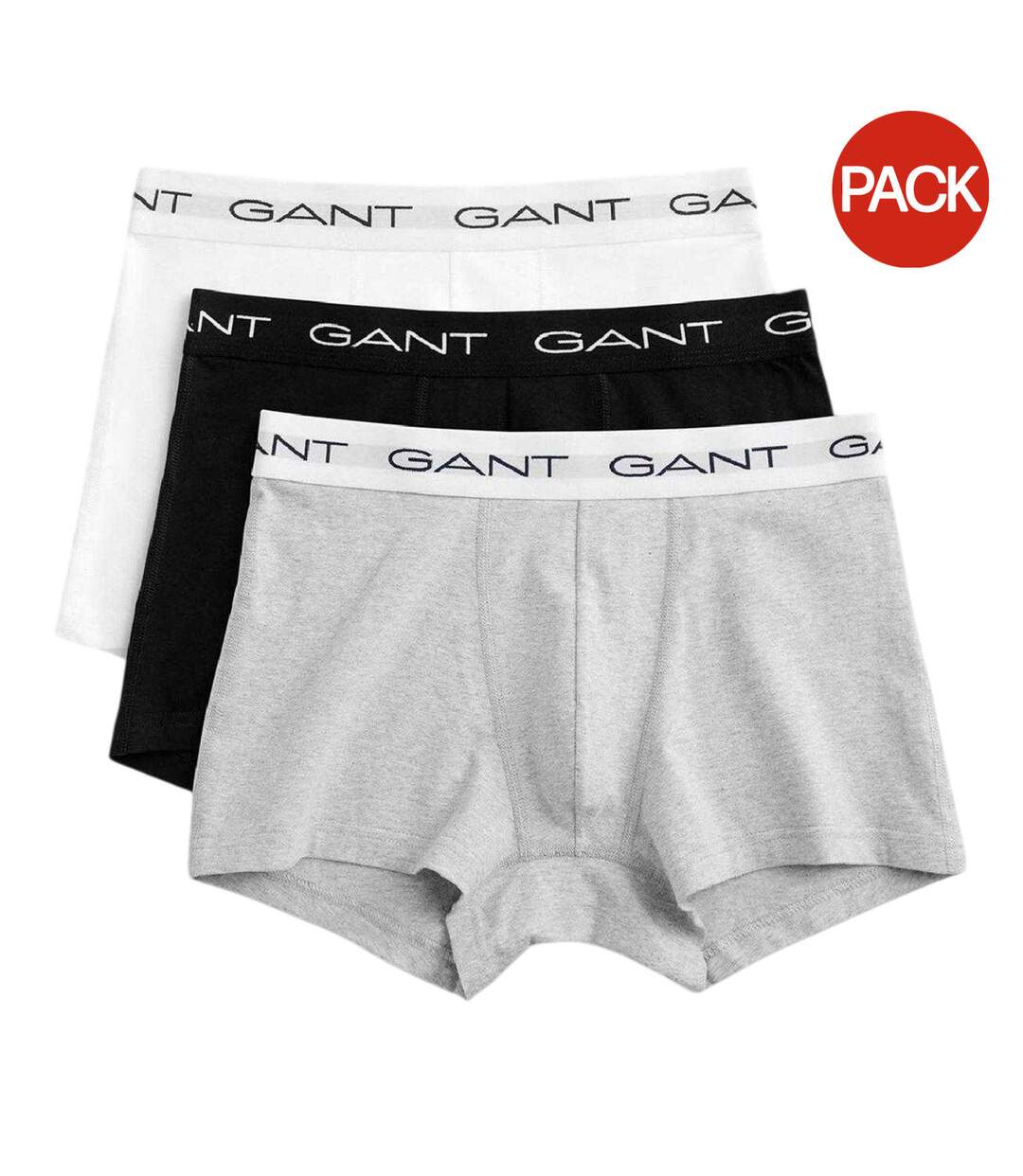 Pack Of 3  Mens Cotton Blend Slim Boxer Shorts  Grey Gant-2