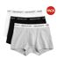 Pack Of 3  Mens Cotton Blend Slim Boxer Shorts  Grey Gant-2