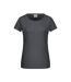 T-shirt Basic Femme Noir Chiné James And Nicholson-1