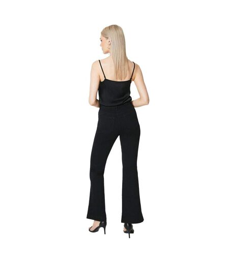 Womens/ladies detail seams flared jeans black Principles