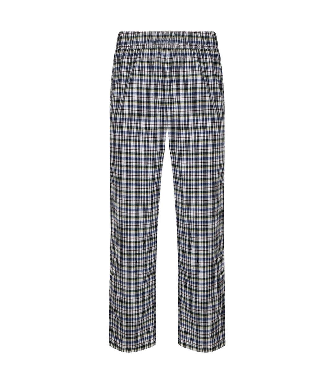 Mens tartan lounge pants white/multi check SF-2