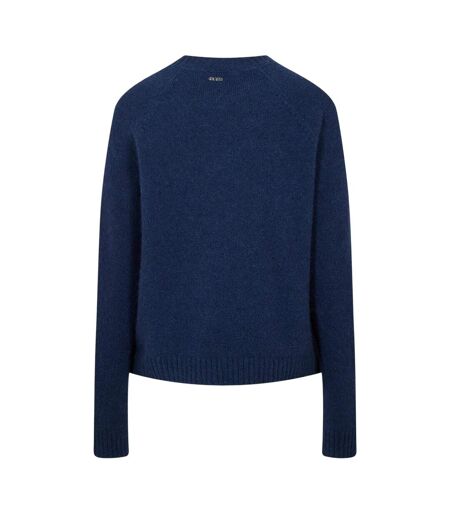 T-shirt Manches Longues Motif/style Côtelé Femme Bleu Foncé Boss
