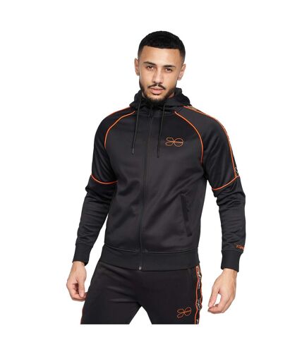 Mens kraftworks tracksuit black/orange Crosshatch