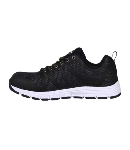 Mens Memory Foam Safety Shoes Black White Dunlop