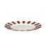Lot de 6 Assiettes Plates Cleo 27cm Bordeaux & Blanc-2