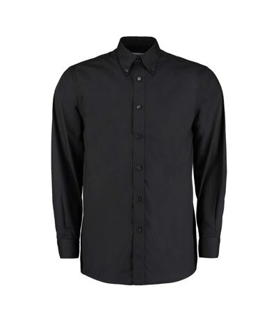 Kustom Kit Mens Workforce Long Sleeve Shirt (Black)