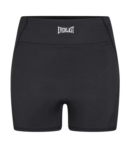 Womens/ladies Logo Workout Compression Shorts Black Everlast
