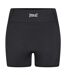 Womens/ladies Logo Workout Compression Shorts Black Everlast-1