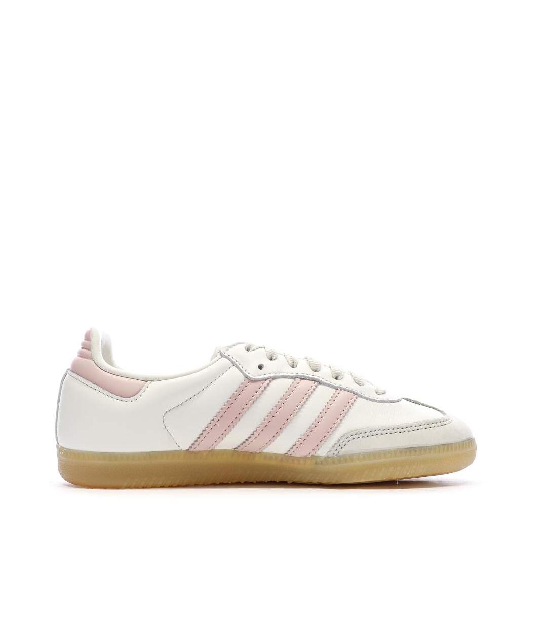 Samba baskets beige/rose femme adidas-2