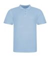 Awdis Mens Piqu Cotton Short-Sleeved Polo Shirt (Sky Blue) - UTPC4134