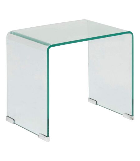 Ensemble de 2 tables café gigognes en verre LENIA - Transparent