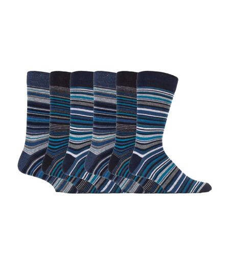 6 Paires Chaussettes Homme Coton avec Rayures