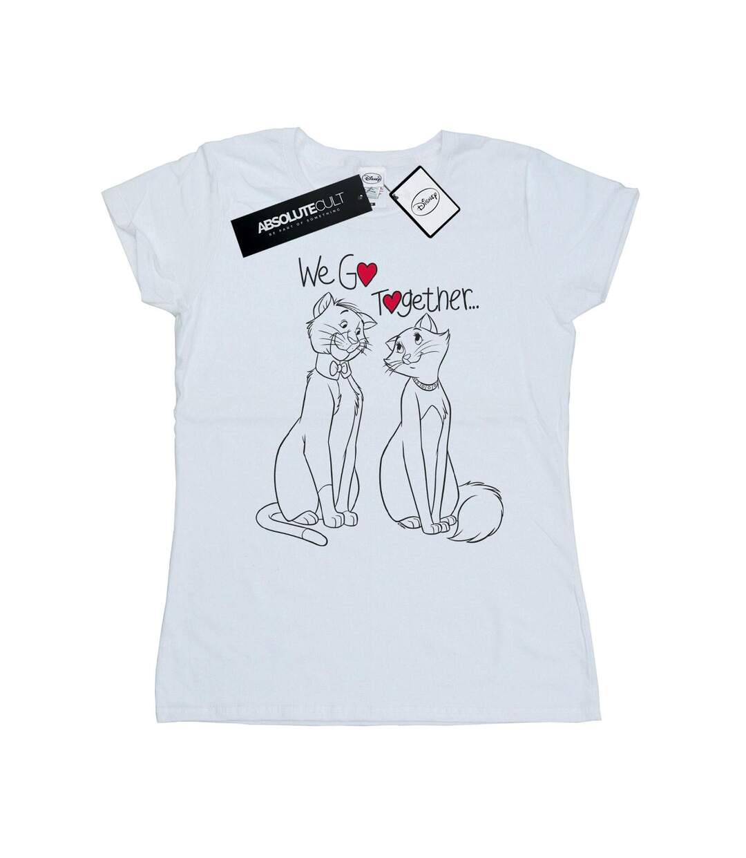 Disney Aristocats We Go Together - T-shirt en coton - Femmes/Dames (Blanc) - UTBI15255-1