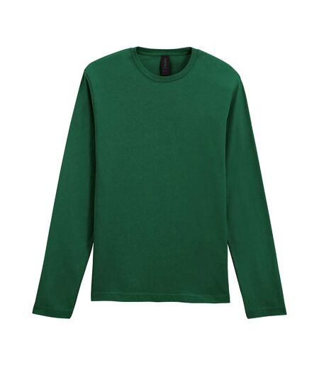 Unisex Adult Softstyle Plain Long-sleeved T-shirt Fan Dark Green Gildan