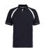 Oak hill polo à manches courtes homme bleu marine/blanc Kustom Kit-1