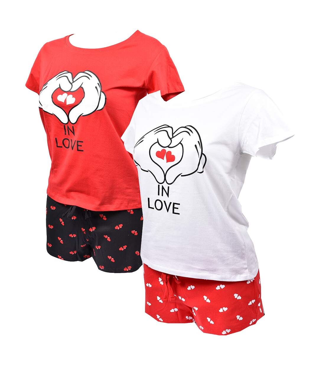 Pyjama Femme MINNIE en Coton -Chaleur,Douceur et Confort- Pack de 2 Pyjacourt EV3583-1