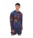 Mens Spain Pre-match Long-sleeved Warm Up Top Blue Adidas-1