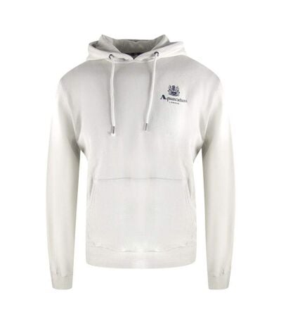 Sweat À Capuche Sport Motif/style Petit Logo Homme Blanc Aquascutum