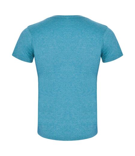 Mens fox heather short-sleeved t-shirt turquoise heather Roly