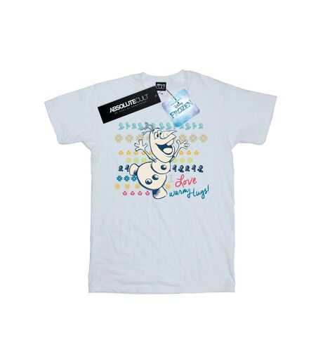 Disney - T-shirt FROZEN LOVE WARM HUGS - Femme (Blanc) - UTBI24806