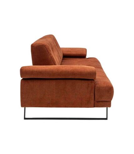Canapé moderne en tissu orange Mustang 3 places