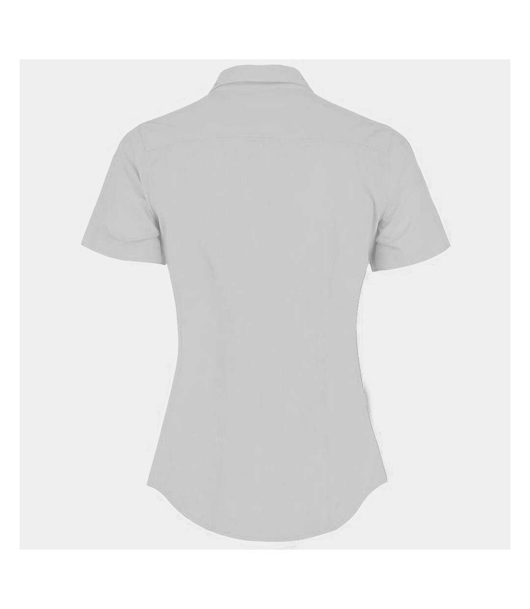 Womens/ladies short sleeve poplin shirt white Kustom Kit