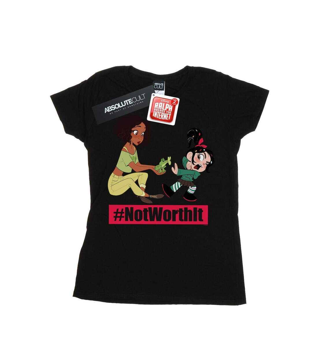 Disney T-shirt en coton Womens/Ladies Wreck It Ralph Tiana And Vanellope (Noir) - UTBI44983-1