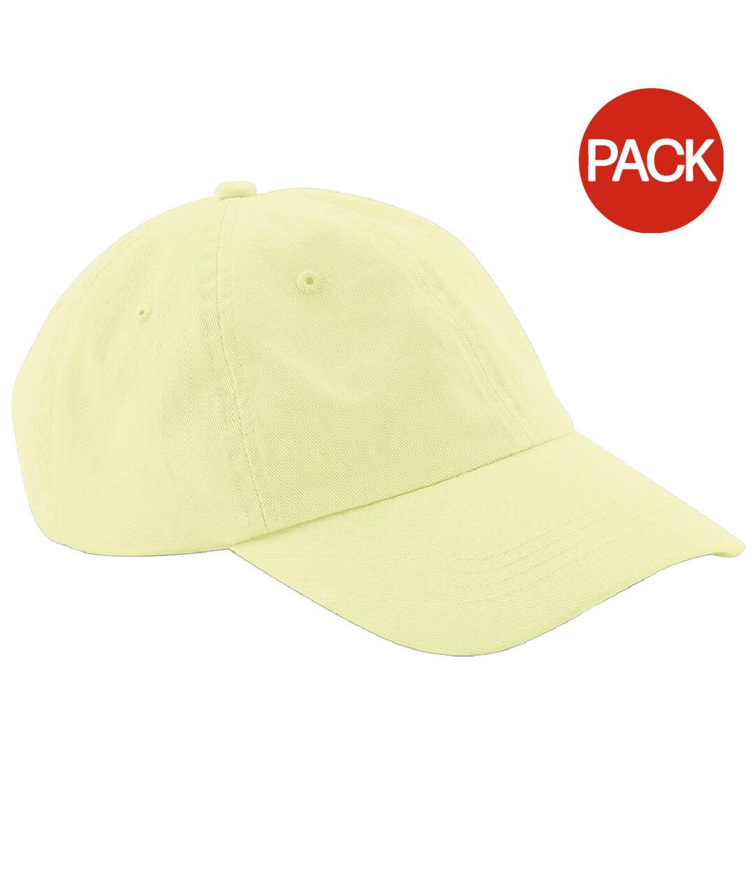 Lot de 2  casquettes adulte jaune Beechfield-1