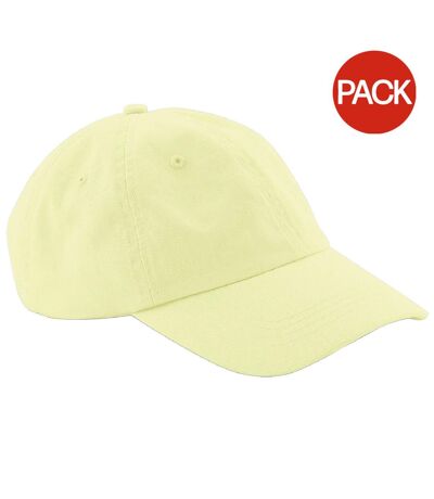 Lot de 2  casquettes adulte jaune Beechfield