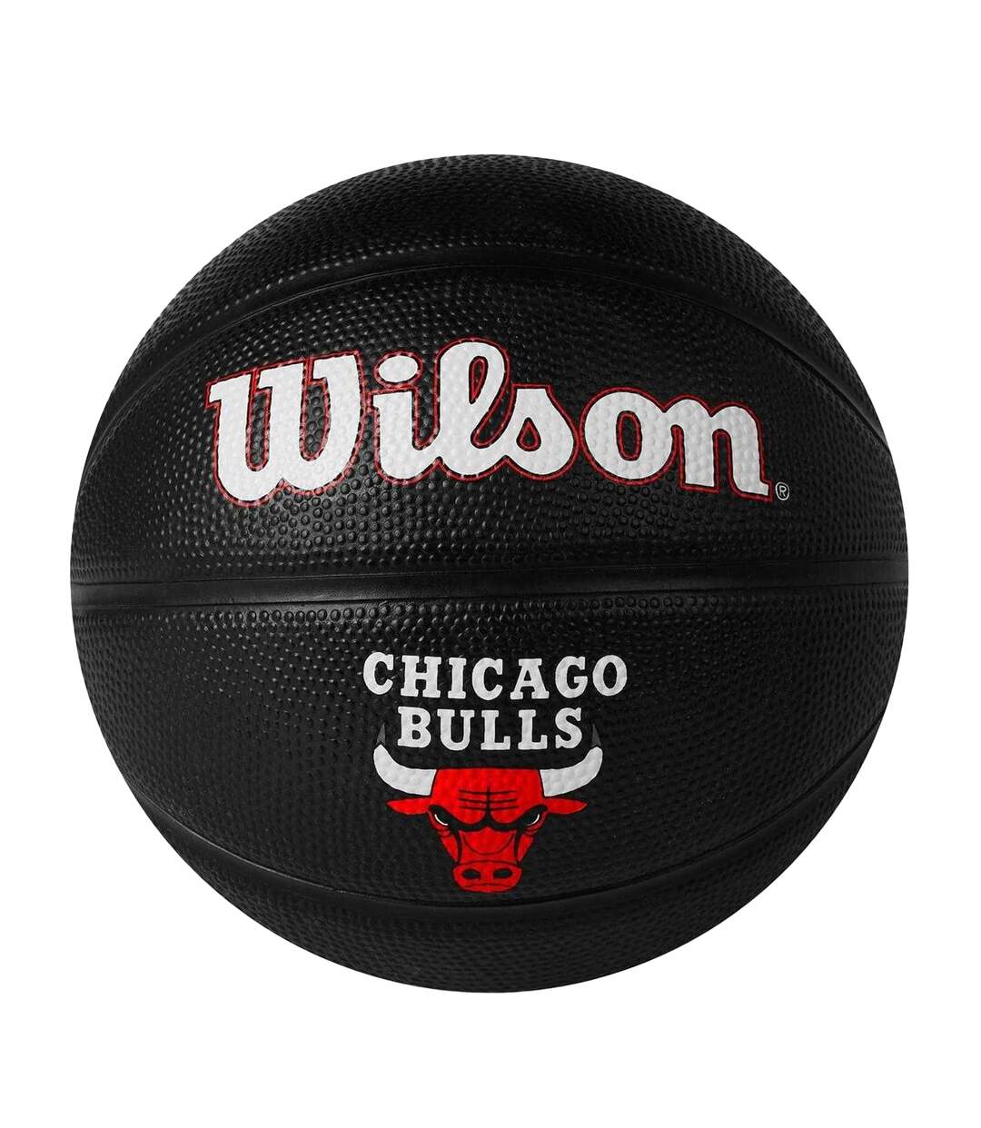 Mini Ballon De Basket Chicago Bulls Taille 3 Noir Rouge Wilson-1