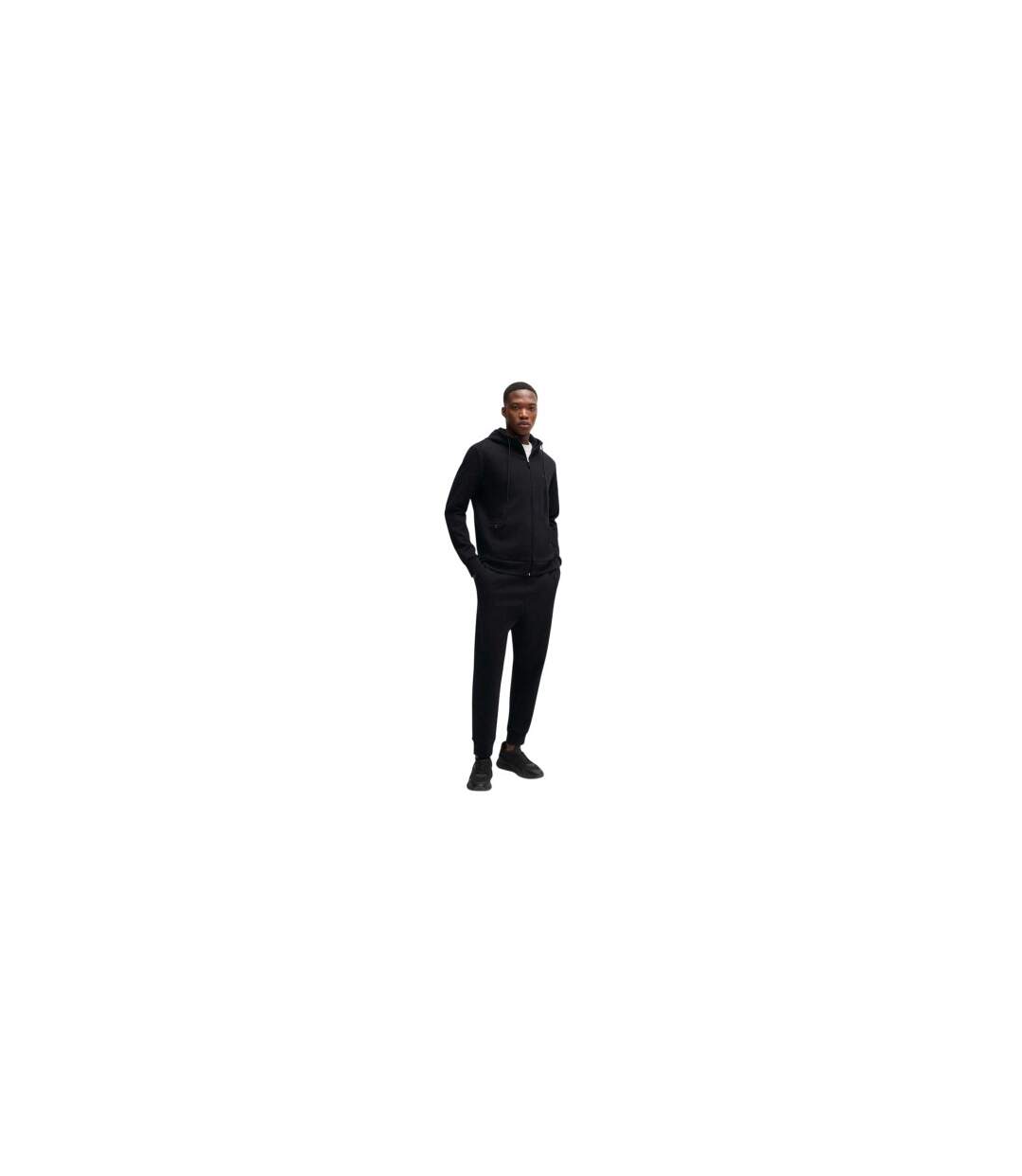 Mens Hadiko Drawstring Waist Joggers Black Boss-1