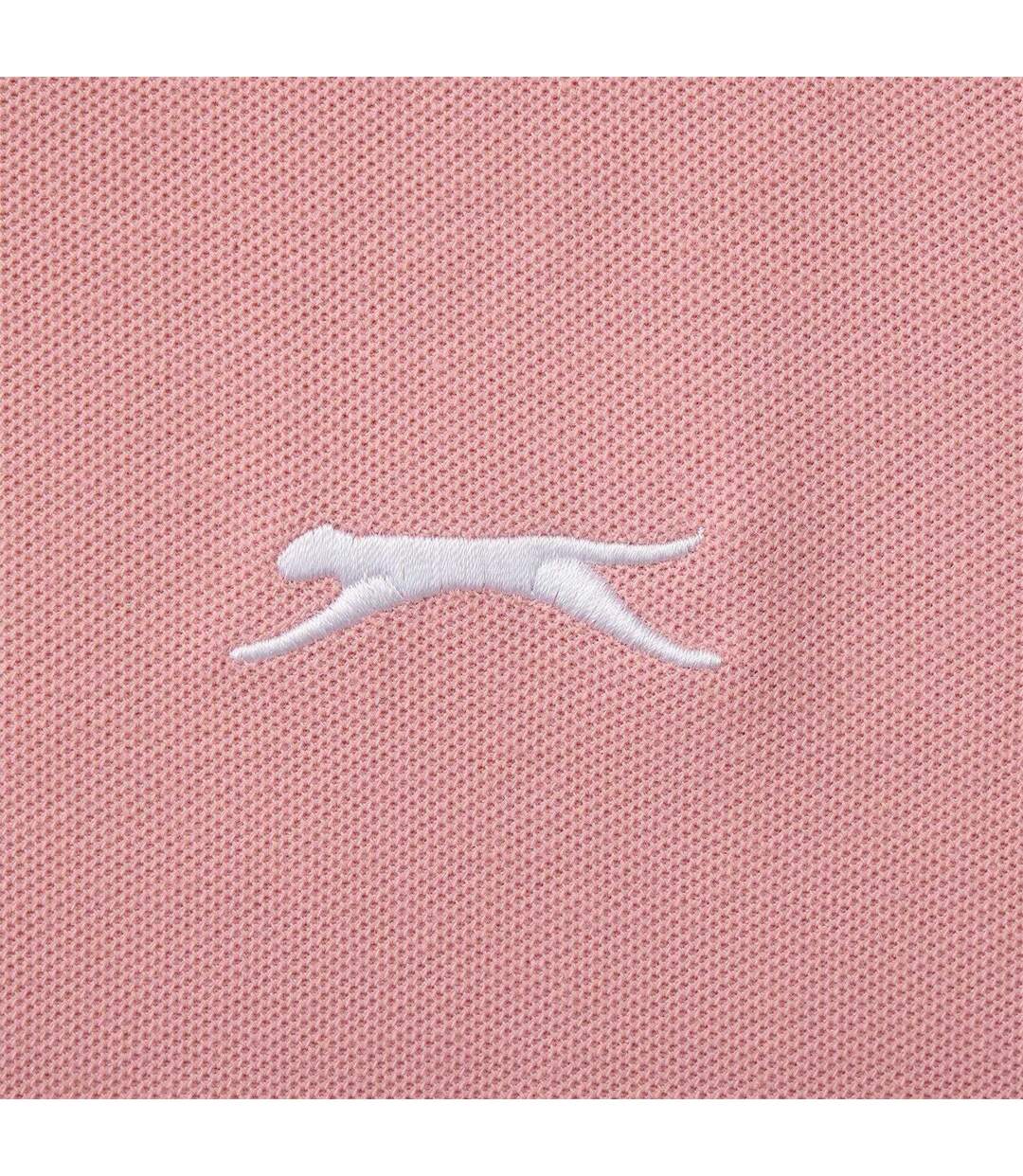 Polo Motif/style Logo Brodé Homme Rose Clair Slazenger-4