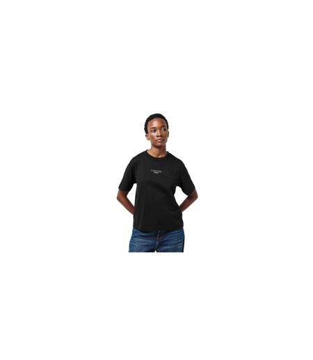 T-shirt Manches Courtes Motif/style Lettrage Femme Noir Calvin Klein
