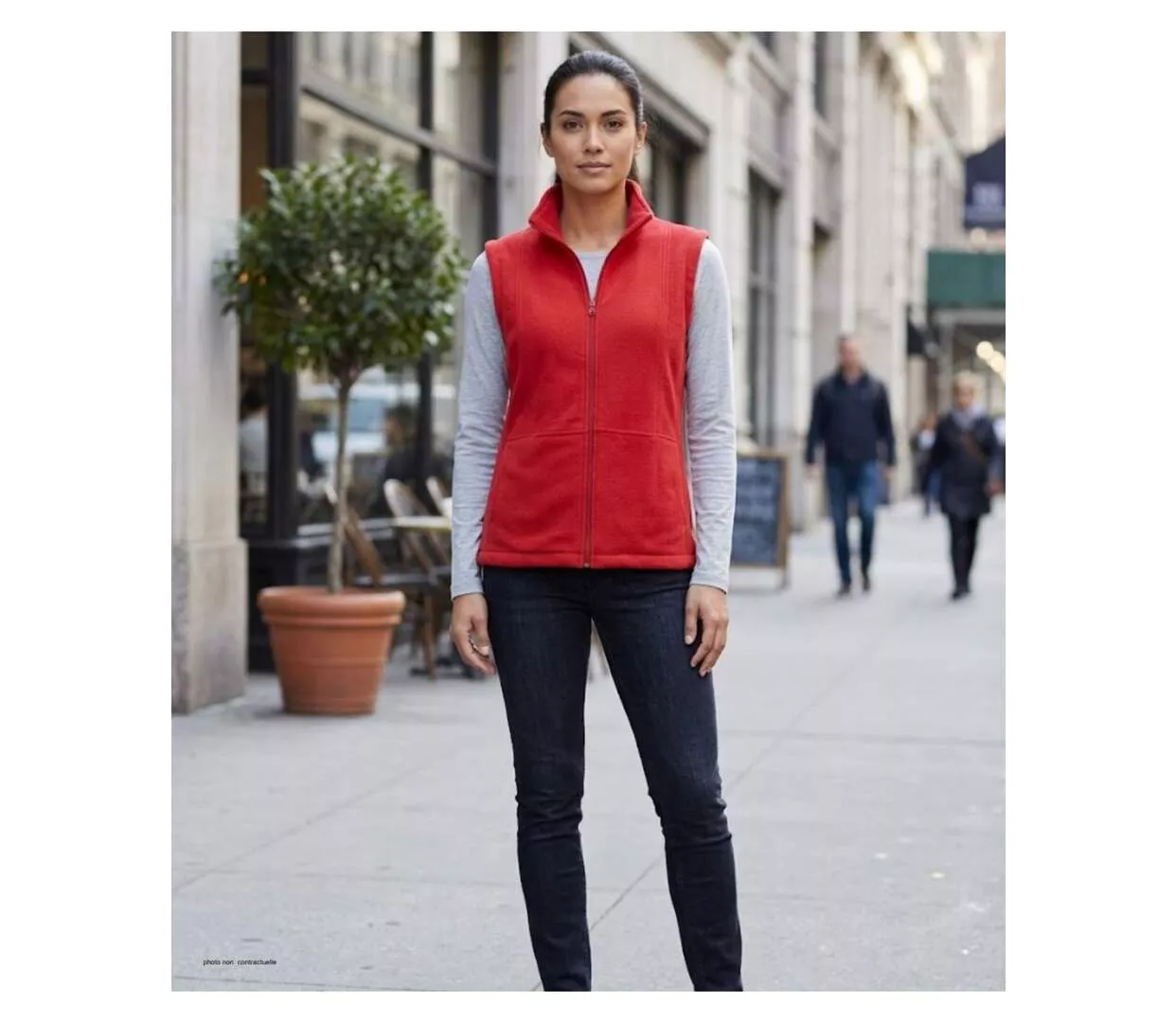 MAYFLOWER 828049U001 - Gilet sans manches bi-matière rouge : chaleur et style hybride-5
