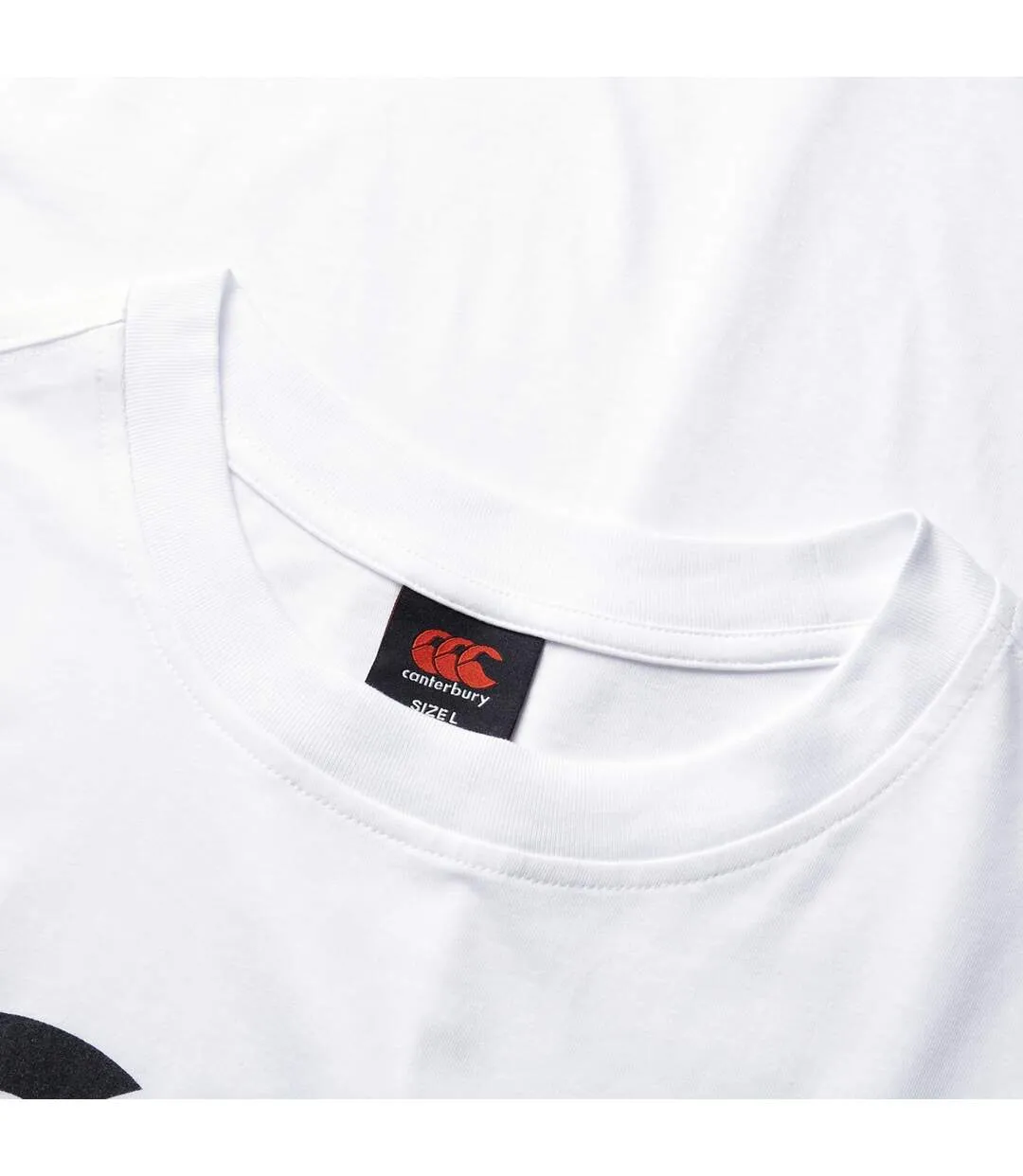 Mens Logo Organic Cotton T-shirt Bright White Canterbury-3