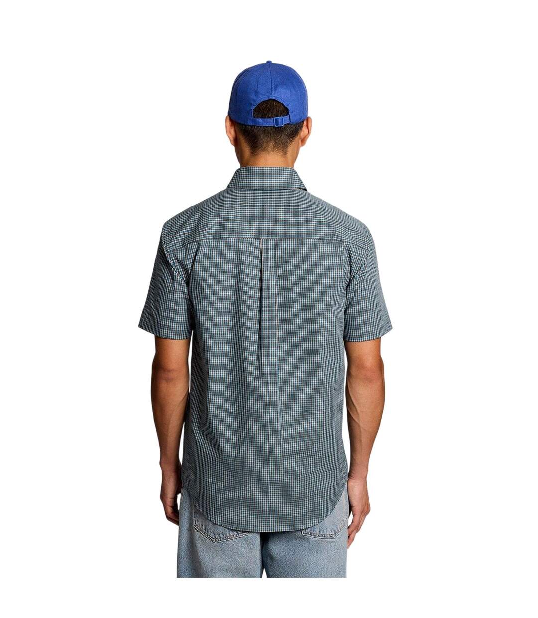 Chemise Manches Courtes Motif/style À Carreaux Homme Bleu À Carreaux Lyle & Scott-3