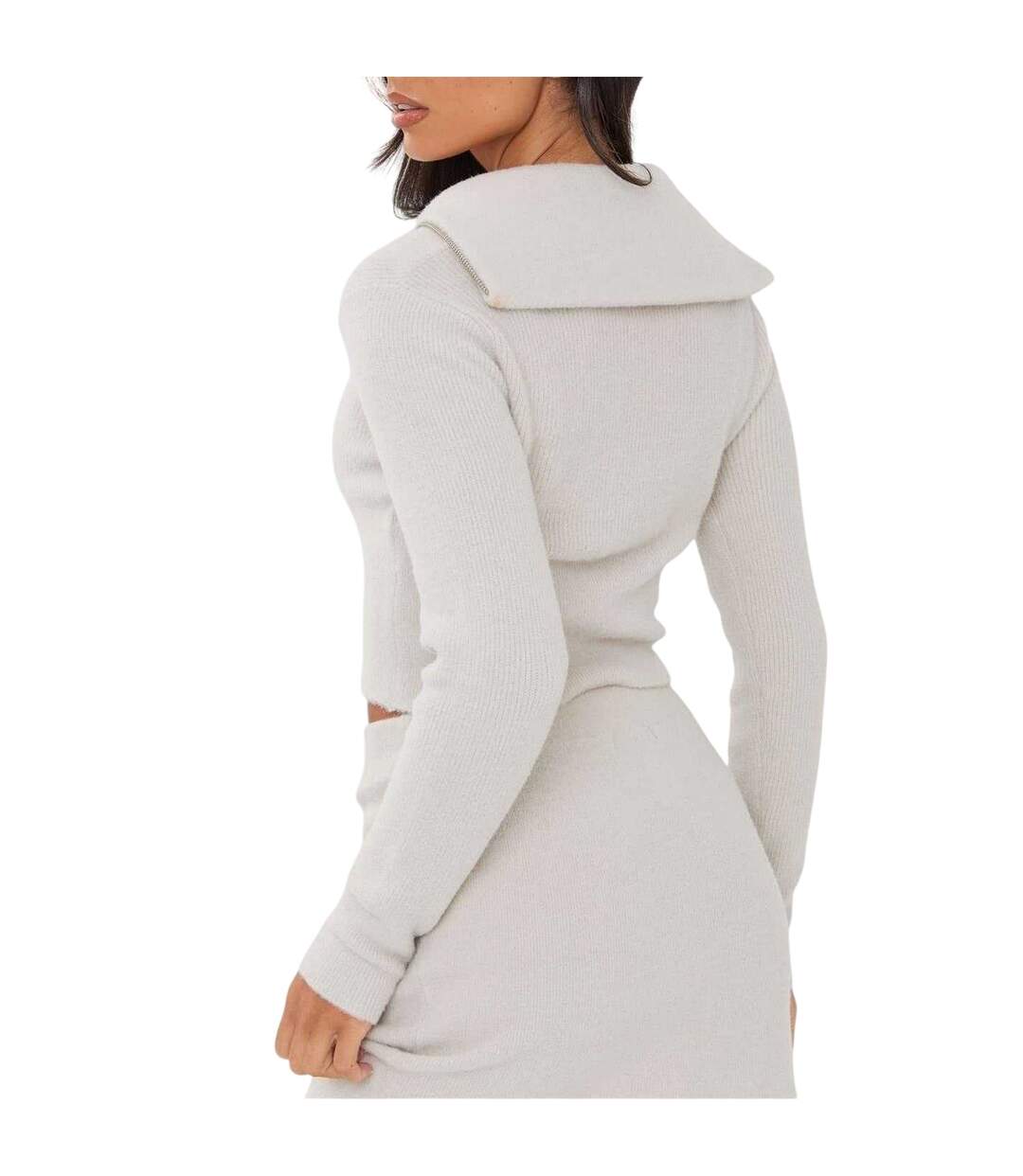 Pull Motif/style Court Femme Gris I Saw It First-3