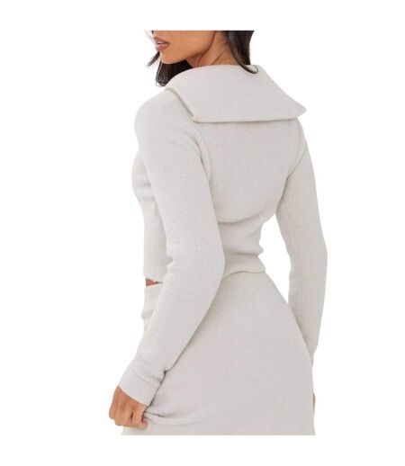 Pull Motif/style Court Femme Gris I Saw It First