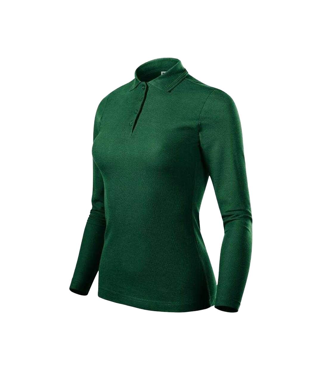 Polo Manches Longues Femme Vert Malfini-3