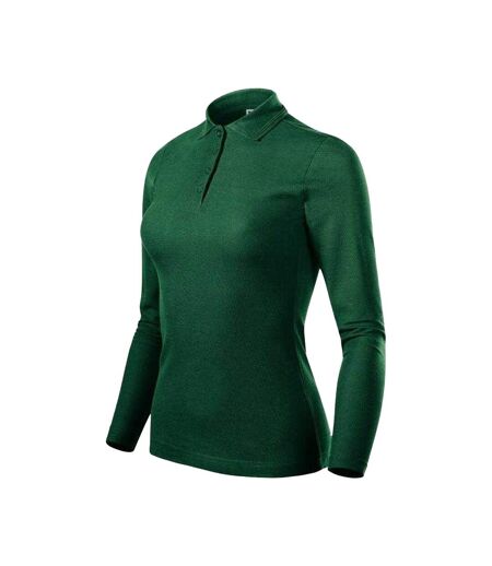 Polo Manches Longues Femme Vert Malfini