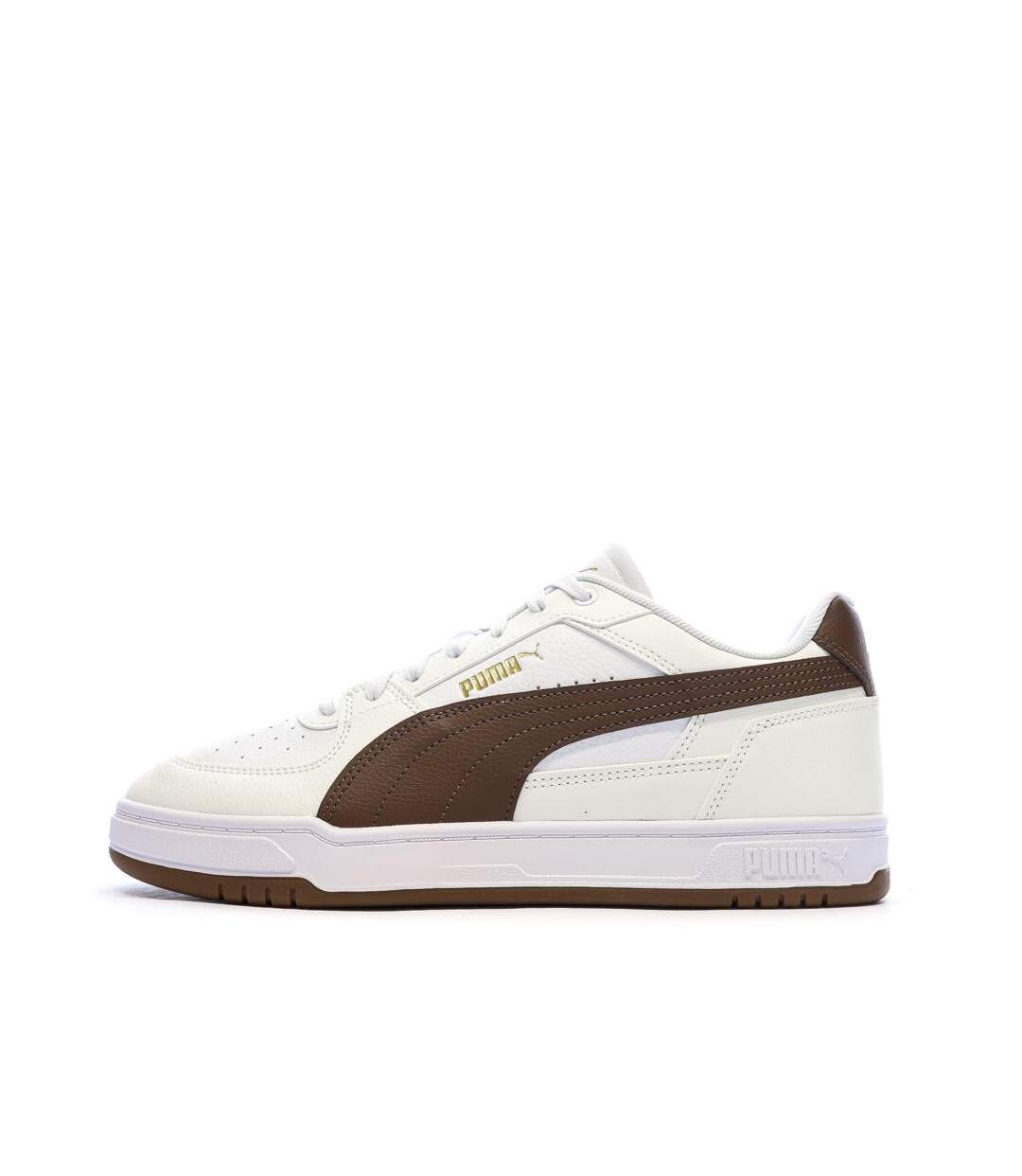Baskets blanc/marron foncé homme puma caven iii-1