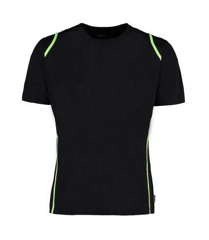 Gamegear® Cooltex® Short Sleeved T-Shirt / Mens Sportswear (Black/Flourescent Lime) - UTBC451