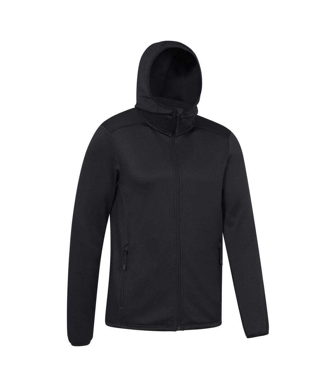 Mens hike active full zip hoodie black Mountain Warehouse-4