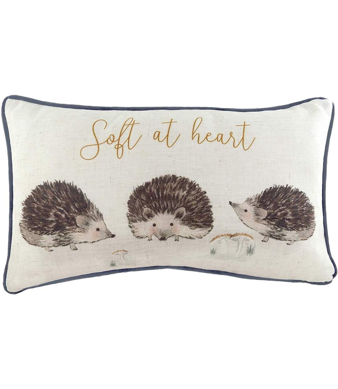 Oakwood hedgehog cushion cover one size natural/grey/brown Evans Lichfield