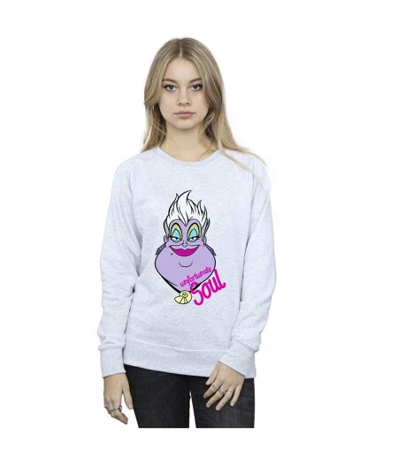 Disney Sweatshirt Femmes/Dames Villains Ursula Unfortunate Soul (Gris sportif) - UTBI42381